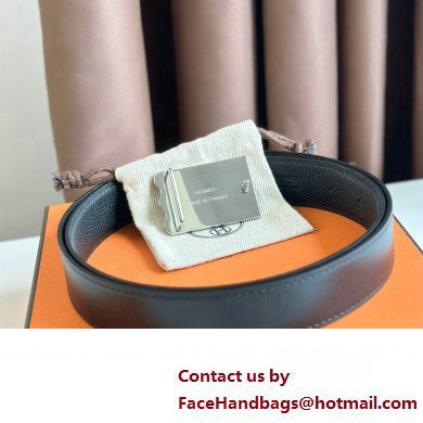 Hermes Typo belt buckle  &  Reversible leather strap 32 mm 01 2023
